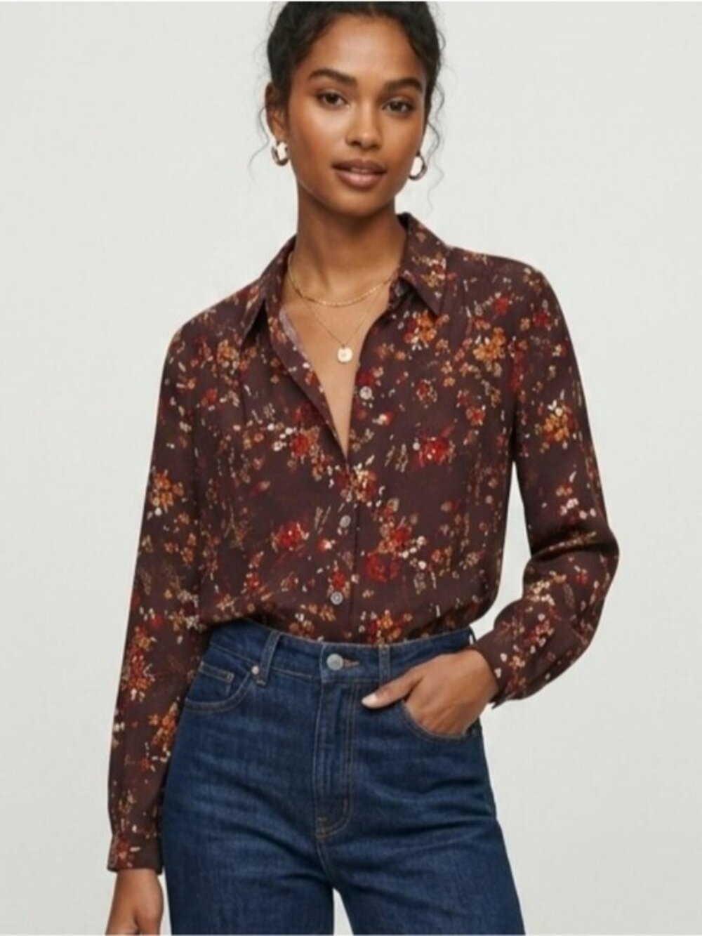 Vintage Chi Shing Floral Button Up Blouse